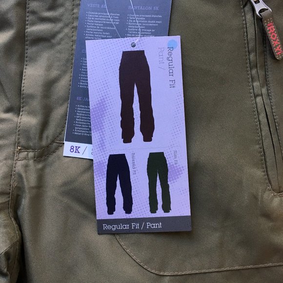 Roxy Snowboard Army Green SnowPants size Small - Picture 8 of 9